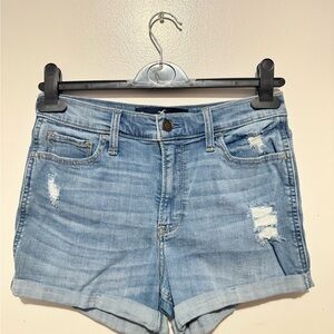Hollister Light Blue Distressed Jean Shorts